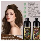 Chestnut Brown Hair Dye Shampoo 3-in-1, Instant & Long-lasting Hair Color Shampoo in Minutes, Gray Hair Coverage for Men & Women, Natural Shampoo Hair Dye for All Hair Types Chestnut Brown Hair Dye Shampoo 3-in-1, Instant & Long-lasting Hair Color Shampoo in Minutes, Gray Hair Coverage for Men & Women, Natural Shampoo Hair Dye for All Hair Types