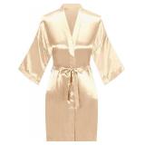 Women's Satin Robe Short Kimono for Bride & Bridesmaid with Silver Rhinestones, Wedding Party Robes Women's Satin Robe Short Kimono for Bride & Bridesmaid with Silver Rhinestones, Wedding Party Robes