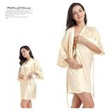 Women's Satin Robe Short Kimono for Bride & Bridesmaid with Silver Rhinestones, Wedding Party Robes Women's Satin Robe Short Kimono for Bride & Bridesmaid with Silver Rhinestones, Wedding Party Robes