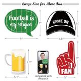 Football Photo Booth Props Kit, 26 Pieces Football Season Photobooth, Game Day Decoration Supplies Gift, Fun Photography Posing Signs, Sport Theme Birthday Party Favors Football Photo Booth Props Kit, 26 Pieces Football Season Photobooth, Game Day Decoration Supplies Gift, Fun Photography Posing Signs, Sport Theme Birthday Party Favors