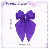 4 Pcs Silky Satin Hair Bows Coquette Oversized Satin Bows Long Tail Hair Ribbon Bow Clips Barrettes Big Bowknot Large Cute Aesthetic Oversized Pink Purple Bow Hairs Accessories Holiday Gifts 4 Pcs Silky Satin Hair Bows Coquette Oversized Satin Bows Long Tail Hair Ribbon Bow Clips Barrettes Big Bowknot Large Cute Aesthetic Oversized Pink Purple Bow Hairs Accessories Holiday Gifts
