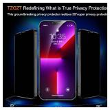 TZGZT True 25 Peep-Proof 3 Pack for iPhone 13 Pro Max Privacy Screen Protector, 3 Pack Camera Lens Protector Accessories, Tempered Glass Anti Spy Private Film Case Friendly, with Alignment Frame TZGZT True 25 Peep-Proof 3 Pack for iPhone 13 Pro Max Privacy Screen Protector, 3 Pack Camera Lens Protector Accessories, Tempered Glass Anti Spy Private Film Case Friendly, with Alignment Frame