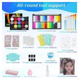 Face Painting Kit,18 Color+15 Color Non-toxic Water Activated Face Paint Palette,Halloween Makeup Kit.Ideal for Halloween,Carnival,Cosplay,Party,Arty Stage Makeup. Face Painting Kit,18 Color+15 Color Non-toxic Water Activated Face Paint Palette,Halloween Makeup Kit.Ideal for Halloween,Carnival,Cosplay,Party,Arty Stage Makeup.
