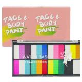 Face Painting Kit,18 Color+15 Color Non-toxic Water Activated Face Paint Palette,Halloween Makeup Kit.Ideal for Halloween,Carnival,Cosplay,Party,Arty Stage Makeup. Face Painting Kit,18 Color+15 Color Non-toxic Water Activated Face Paint Palette,Halloween Makeup Kit.Ideal for Halloween,Carnival,Cosplay,Party,Arty Stage Makeup.