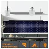 WALPLUS 6-Sheets Peel and Stick Backsplash for Kitchen Removable Backsplash for Renters 11.8' x 11.8' Self Adhesive Stick Tile for Kitchen Bathrom Deep Blue Glossy with White Grout WALPLUS 6-Sheets Peel and Stick Backsplash for Kitchen Removable Backsplash for Renters 11.8' x 11.8' Self Adhesive Stick Tile for Kitchen Bathrom Deep Blue Glossy with White Grout