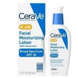 CeraVe Face Moisturizer with Sunscreen, AM Facial Moisturizing Lotion for Normal to Dry Skin - SPF 30 - 3 fl oz CeraVe Face Moisturizer with Sunscreen, AM Facial Moisturizing Lotion for Normal to Dry Skin - SPF 30 - 3 fl oz