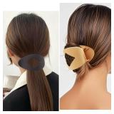 Flat Hair Clips Duckbill Large Claw Clips for Thick Medium Thin Hair 4Pcs Non Slip French Barrettes Accessories for Women Girls Oval Round Flat Hair Clips Duckbill Large Claw Clips for Thick Medium Thin Hair 4Pcs Non Slip French Barrettes Accessories for Women Girls Oval Round