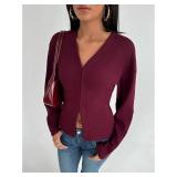 SHENHE Women's Dressy Casual Blouse V Neck Split Hem Long Sleeve Business Casual Top Shirt SIZE M SHENHE Women's Dressy Casual Blouse V Neck Split Hem Long Sleeve Business Casual Top Shirt SIZE M