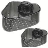 2PCS Sink Organizer Rack for Kitchen for Sponges, Scrubbers, Sink Corner Drain Box,with Adhesive Suction Cup Mount(Black) 2PCS Sink Organizer Rack for Kitchen for Sponges, Scrubbers, Sink Corner Drain Box,with Adhesive Suction Cup Mount(Black)