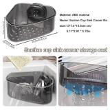 2PCS Sink Organizer Rack for Kitchen for Sponges, Scrubbers, Sink Corner Drain Box,with Adhesive Suction Cup Mount(Black) 2PCS Sink Organizer Rack for Kitchen for Sponges, Scrubbers, Sink Corner Drain Box,with Adhesive Suction Cup Mount(Black)
