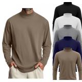5 Pack Mens Big and Tall Mock Turtleneck Long Sleeve Shirts Plus Size Basic Casual Thermal Pullover Tops, size 5XL 5 Pack Mens Big and Tall Mock Turtleneck Long Sleeve Shirts Plus Size Basic Casual Thermal Pullover Tops, size 5XL