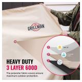 Grillman Grill Cover, BBQ Outdoor Grill Covers, Charcoal, Gas Grills, Waterproof, Rip-Proof, Weather-Resistant, Anti-UV, Barbecue Cover for Weber, Genesis, Charbroil, Nexgrill, etc (Tan, 58 Inch) Grillman Grill Cover, BBQ Outdoor Grill Covers, Charcoal, Gas Grills, Waterproof, Rip-Proof, Weather-Resistant, Anti-UV, Barbecue Cover for Weber, Genesis, Charbroil, Nexgrill, etc (Tan, 58 Inch)