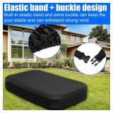 Rectangular Pool Cover for Inflatable Pool, 10.2x6.2x1.7ft 210D PU Water Proof Rectangle Blow Up Pool Cover, Square Above Ground Swimming Pool Cover with Accessories Elastic Band & Buckle Loop Rectangular Pool Cover for Inflatable Pool, 10.2x6.2x1.7ft 210D PU Water Proof Rectangle Blow Up Pool Cover, Square Above Ground Swimming Pool Cover with Accessories Elastic Band & Buckle Loop