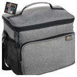 GORILLA GRIP Insulated Lunch Box Bag for Women Men,15L, Leakproof XL Reusable Soft Cooler Bags, Multiple Compartments, Mesh Pockets and Adjustable Strap, Food Tote Keeps Drinks Cold, 13x9, Light Gray GORILLA GRIP Insulated Lunch Box Bag for Women Men,15L, Leakproof XL Reusable Soft Cooler Bags, Multiple Compartments, Mesh Pockets and Adjustable Strap, Food Tote Keeps Drinks Cold, 13x9, Light Gray