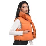 Buauty Cropped Puffer Vest Women Winter Puffy Vest with Pockets Lightweight Stand Collar Zip Up Sleeveless Jacket Size XS Buauty Cropped Puffer Vest Women Winter Puffy Vest with Pockets Lightweight Stand Collar Zip Up Sleeveless Jacket Size XS