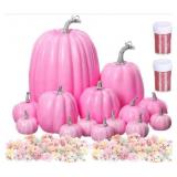 Zubebe Fall Decor 14 Pcs Assorted Sizes Artificial Pumpkins 100 Silk Flower Heads Faux Foam Pumpkins For Gifts Wedding Bridal Baby Shower Thanksgiving Table Centerpiece Mantel Shelf(Pink) Zubebe Fall Decor 14 Pcs Assorted Sizes Artificial Pumpkins 100 Silk Flower Heads Faux Foam Pumpkins For Gifts Wedding Bridal Baby Shower Thanksgiving Table Centerpiece Mantel Shelf(Pink)
