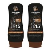 Australian Gold SPF 15 Lotion Bronzer, Twin Pack, 8 FL Oz (Pack of 2) Australian Gold SPF 15 Lotion Bronzer, Twin Pack, 8 FL Oz (Pack of 2)