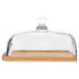 Tofficu Glass Dining Tray 7.1X4.7X3.9 Inch Clear Cake Plate with Dome Cover for Serving Desserts Pastries Cheese Snacks in Home Kitchen Tofficu Glass Dining Tray 7.1X4.7X3.9 Inch Clear Cake Plate with Dome Cover for Serving Desserts Pastries Cheese Snacks in Home Kitchen