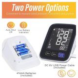 Automatic Upper Arm Blood Pressure Monitor, Dual User 2x90 Memories Digital Blood Pressure Machine with (8.5'-16.5') Cuff Size, BP Monitor with 4*AAA Batteries & DC Cable Automatic Upper Arm Blood Pressure Monitor, Dual User 2x90 Memories Digital Blood Pressure Machine with (8.5'-16.5') Cuff Size, BP Monitor with 4*AAA Batteries & DC Cable