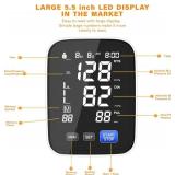 Automatic Upper Arm Blood Pressure Monitor, Dual User 2x90 Memories Digital Blood Pressure Machine with (8.5'-16.5') Cuff Size, BP Monitor with 4*AAA Batteries & DC Cable Automatic Upper Arm Blood Pressure Monitor, Dual User 2x90 Memories Digital Blood Pressure Machine with (8.5'-16.5') Cuff Size, BP Monitor with 4*AAA Batteries & DC Cable