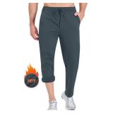 Men's Fleece Lined Sweatpants with Pockets 30'/32' Stretch Winter Warm Work Pants Athletic Sweat Pants Workout Gym Joggers Size XL Men's Fleece Lined Sweatpants with Pockets 30'/32' Stretch Winter Warm Work Pants Athletic Sweat Pants Workout Gym Joggers Size XL