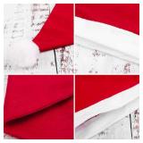 Elcoho 24 Pack Santa Red Hat Short Plush with White Cuffs Non-woven Fabric Christmas Hat Elcoho 24 Pack Santa Red Hat Short Plush with White Cuffs Non-woven Fabric Christmas Hat