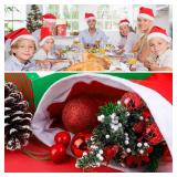 Elcoho 24 Pack Santa Red Hat Short Plush with White Cuffs Non-woven Fabric Christmas Hat Elcoho 24 Pack Santa Red Hat Short Plush with White Cuffs Non-woven Fabric Christmas Hat