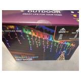 Christmas String Lights Outdoor - 131Ft/40M 1680 LED 8 Modes with Remote Control and App Waterproof Christmas Lights for Patio Yard Garden Wedding Party-Warm White - Retail: $105.99 Christmas String Lights Outdoor - 131Ft/40M 1680 LED 8 Modes with Remote Control and App Waterproof Christmas Lights for Patio Yard Garden Wedding Party-Warm White - Retail: $105.99