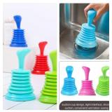 Hemoton Practical Kitchen Sink Plunger Mini Drain Auger with Comfortable Handle for Home and Office Plumbing Pipe Cleaner, Colors Vary Hemoton Practical Kitchen Sink Plunger Mini Drain Auger with Comfortable Handle for Home and Office Plumbing Pipe Cleaner, Colors Vary