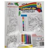 Crayon By Number Dinosaur Coloring Set - Retail: $8