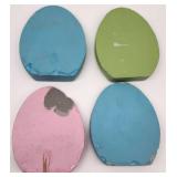 Decorative Easter Egg Wall Plaques Set, 4 Set, Please See Pictures For Damage Areas - Retail: $15