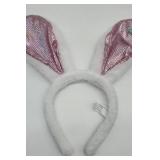 Iridescent Pink Bunny Ears Headband 2PK - Retail: $10