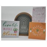 Garden Quote Signs Set Of 4 - Retail: $35