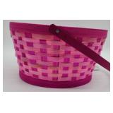 Pink Woven Easter Basket with Handle - Retail: $12