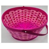 Pink Woven Easter Basket with Handle - Retail: $12