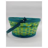 Turquoise and Lime Woven Easter Basket - Retail: $12