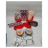 BBQ Party Decoration Set with Signs and Holders - Retail: $24