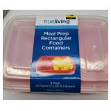 Trueliving Meal Prep Containers 5-Pack - Retail: $8