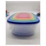 Rainbow Nesting Food Storage Containers - Retail: $15
