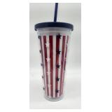 American Flag Pattern Tumbler 3 Cup Set (aread Description) - Retail: $12