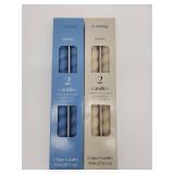Trueliving Unscented Twisted Taper Candles Set - Retail: $8