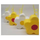 Flower Shaped Drinking Cups with Straws 4 Cup Set  - Retail: $12