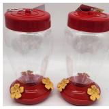 Red Hummingbird Feeders with Yellow Flowers - Retail: $15