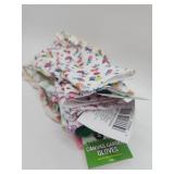Floral Pattern Canvas Garden Gloves, 6 Random Pairs - Retail: $4