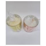 Metallic Mosaic Glass Candle Set, Outdoors Candle  - Retail: $24