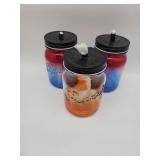 Patriotic Mason Jar Oil Lamps Set of 3 - Retail: $35