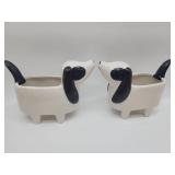 Dog Ceramic Planters Set of 2 - Retail: $24