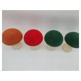 Decorative Mushroom Ceramic  Set Of 4 - Retail: $35