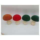 Decorative Mushroom Ceramic  Set Of 4 - Retail: $35