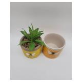 Honeycomb Pattern Bee Planter Pots Set Of 2 - Retail: $15